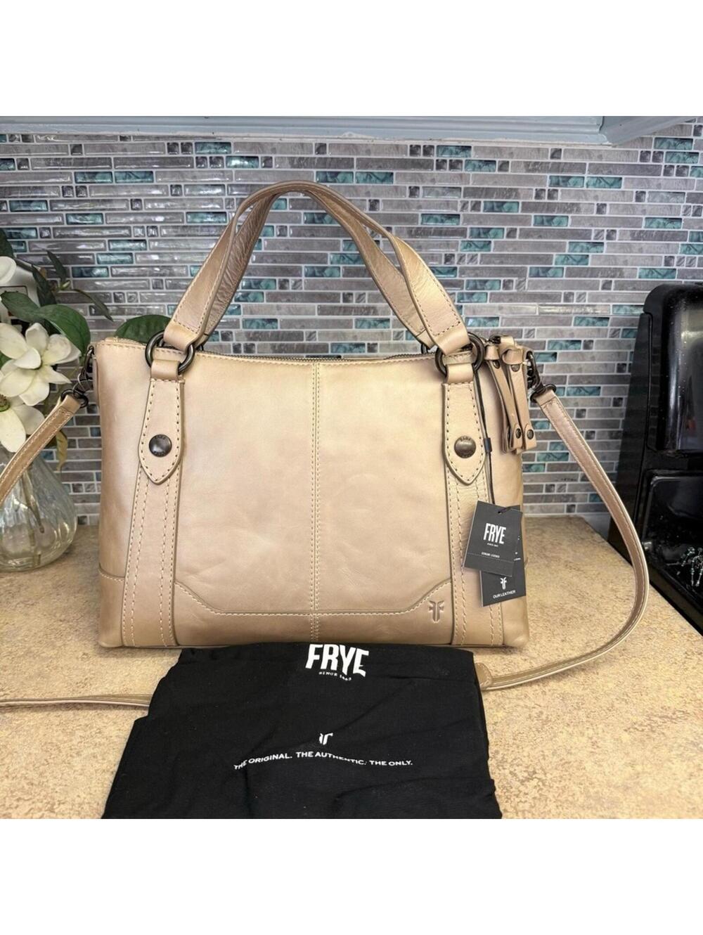 NWT Frye Melissa Medium Lt Bronze purse